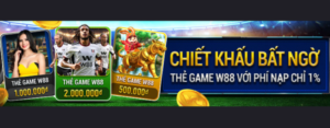 chiết khấu bất ngờ thẻ game w88